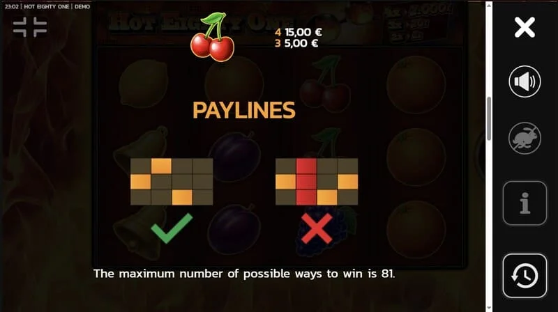 Hot Eighty One - visualisation des 81 façons de gagner sur la grille 4×3